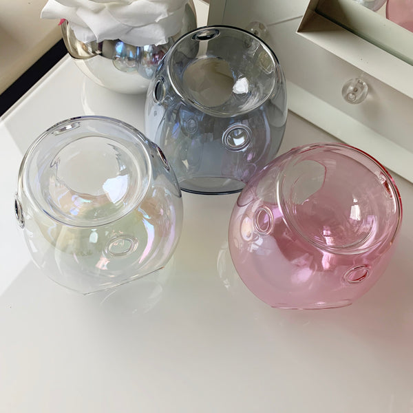 Pearl Glass Wax Melt Burner UK - Pink Pearl, Grey/Blue Pearl, Clear Pearl Glass Wax Burner - Pearly Scents - www.pearlyscents.com